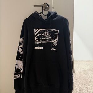 Black Graphic Hoodie Sweater